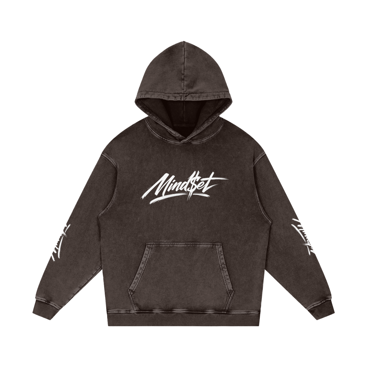 Mind$et Snow Washed Loose 100% Cotton Hoodie