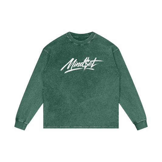 Mind$et Acid Wash Oversize Long Sleeve T-Shirt