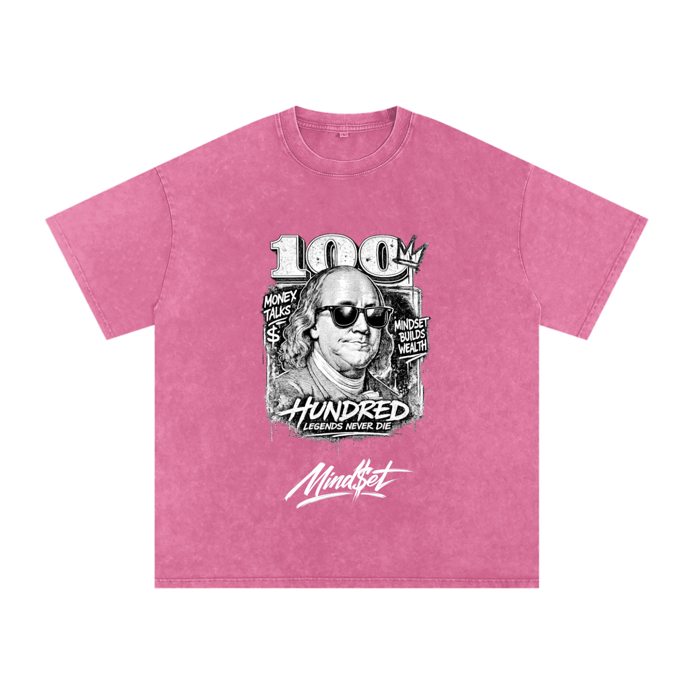 "Money Talks" Snow Washed Oversized 100% Cotton T-Shirt