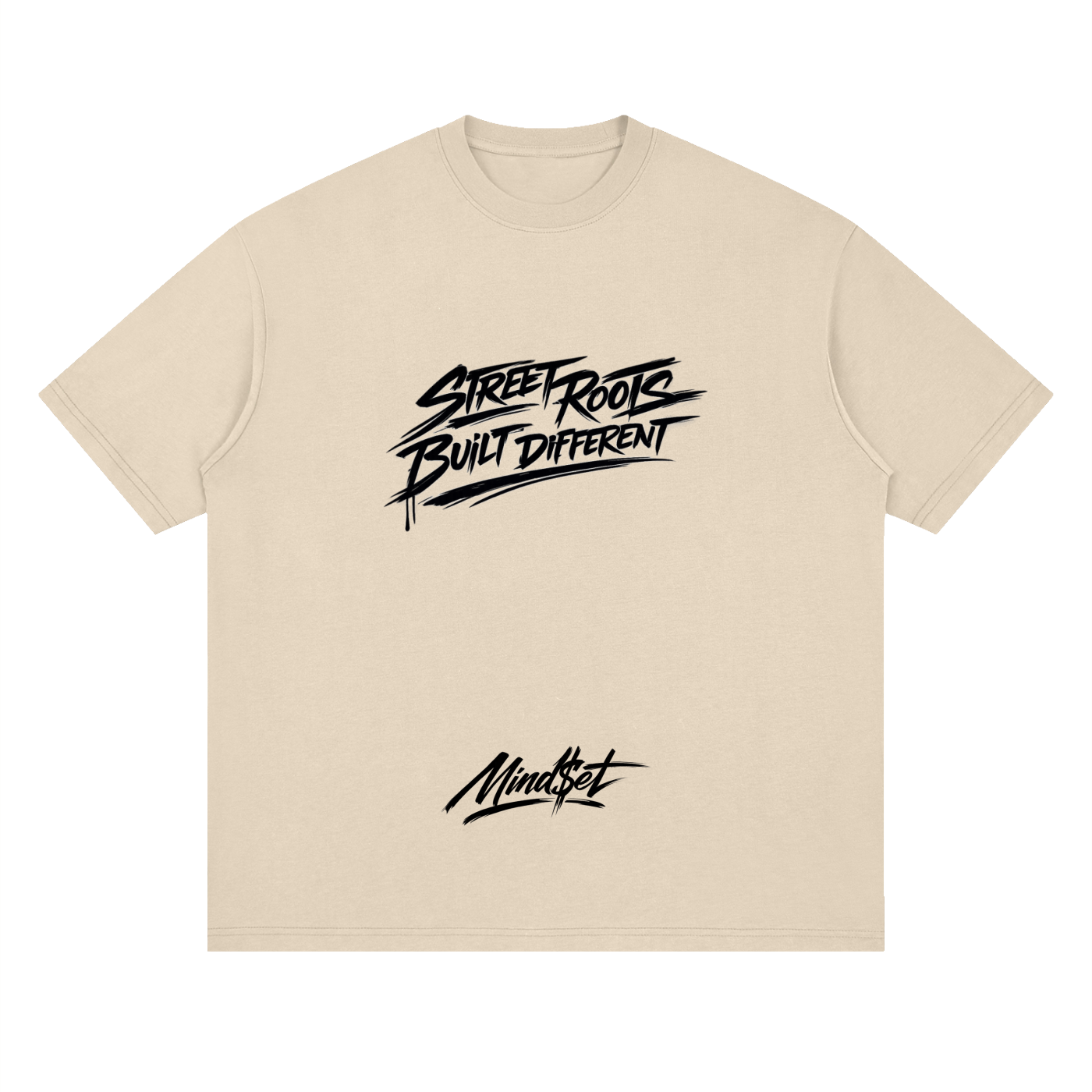 "Street Roots" Streetwear Loose Drop Shoulder T-Shirt