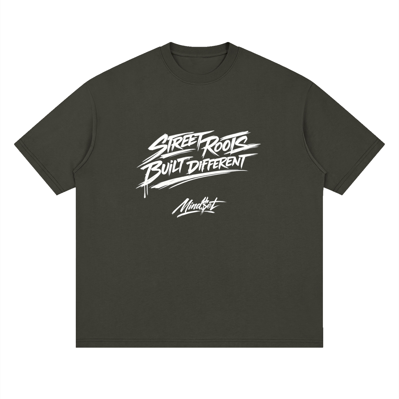"Street Roots" Streetwear Loose Drop Shoulder T-Shirt