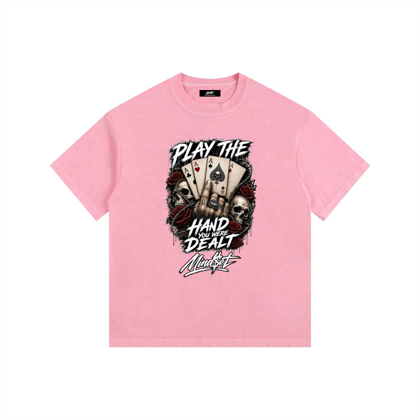 "Play the Hand" Vintage Washed Oversized Cotton T-Shirt