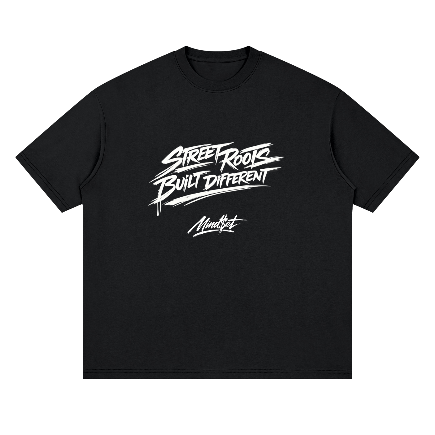 "Street Roots" Streetwear Loose Drop Shoulder T-Shirt