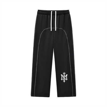 Mind$et M$ Logo  Contrast-Stitched Fleece Sweatpants