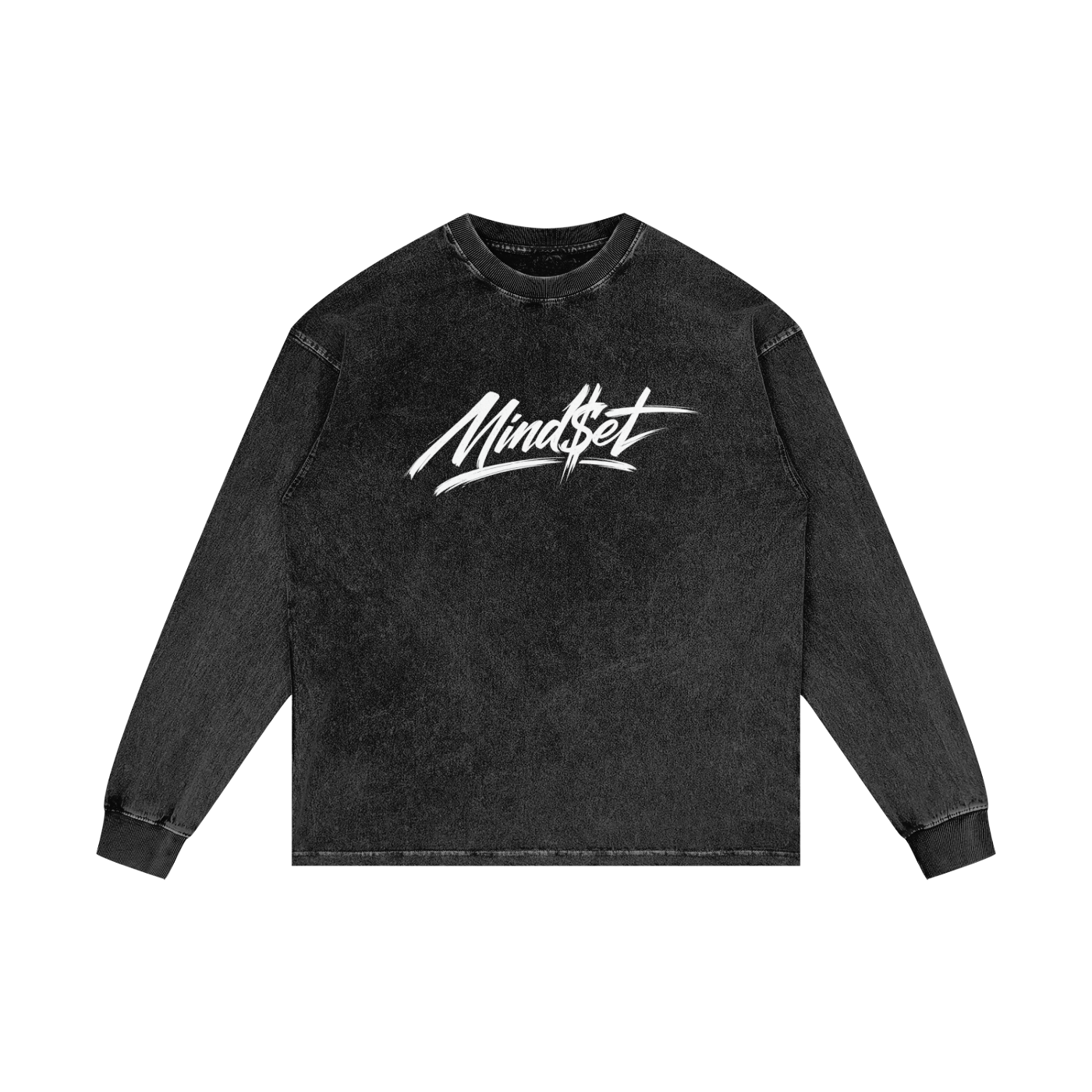 Mind$et Acid Wash Oversize Long Sleeve T-Shirt