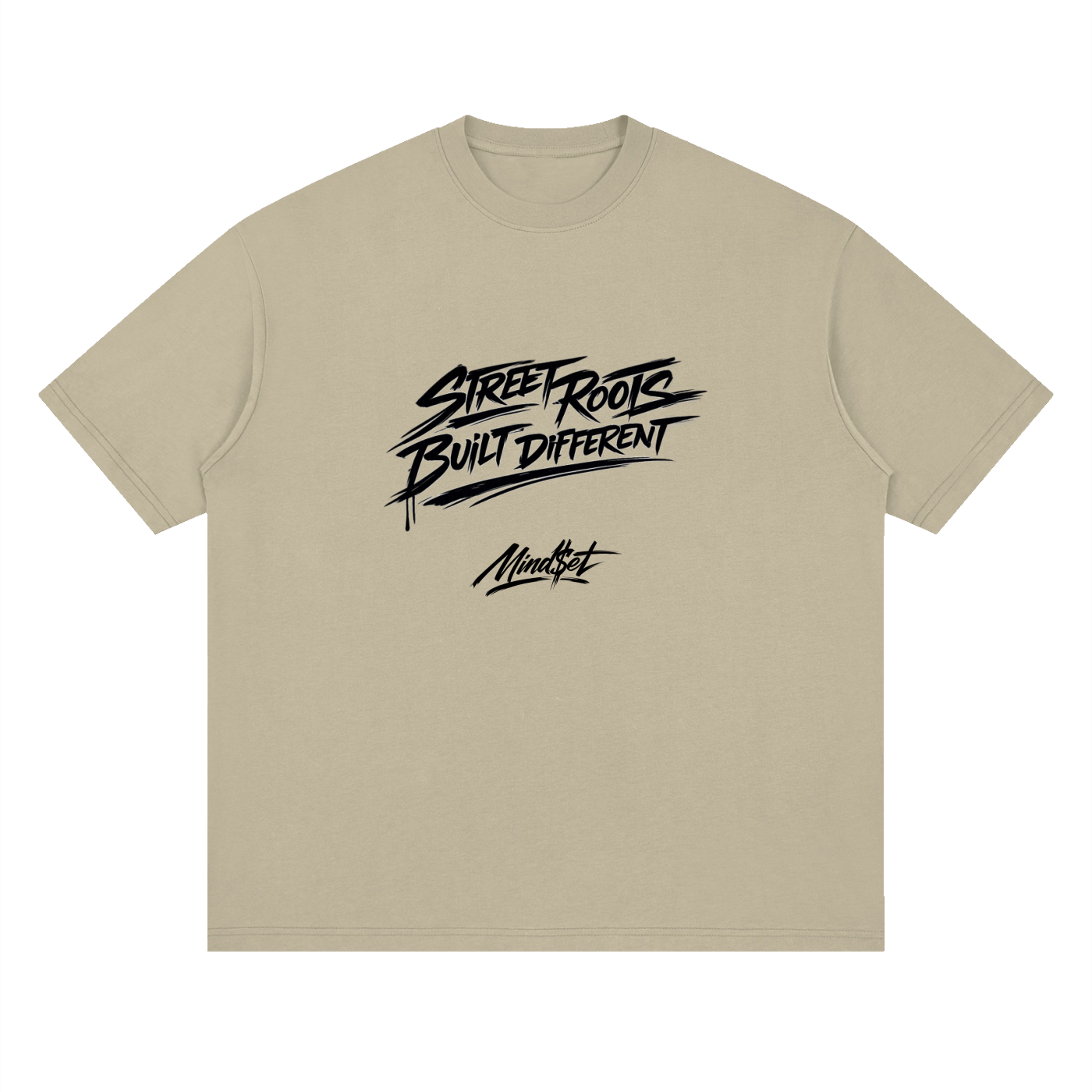 "Street Roots" Streetwear Loose Drop Shoulder T-Shirt