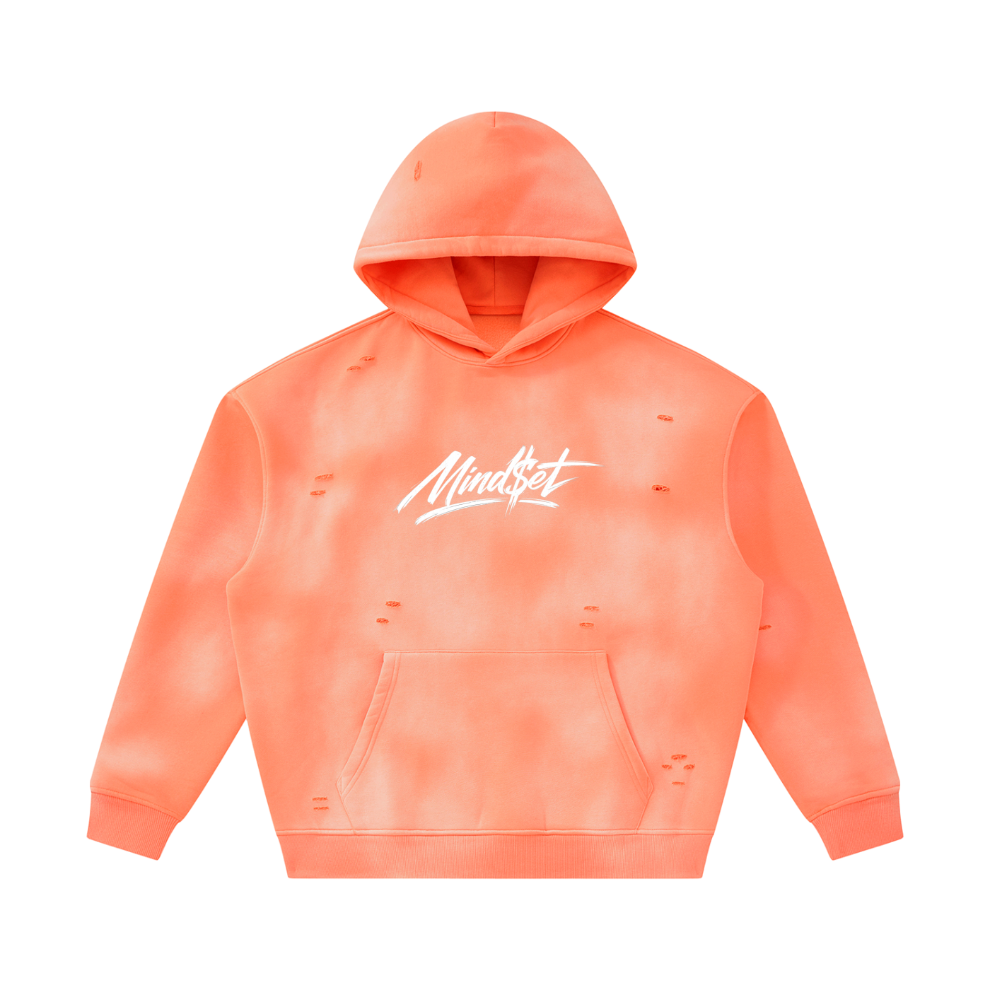 Mind$et Unisex Sunfade Frayed Fleece Hoodie
