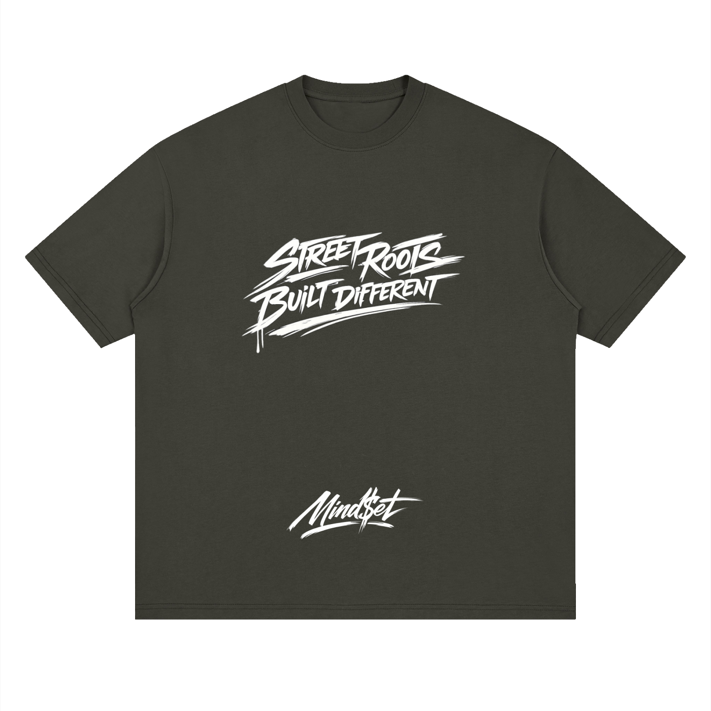 "Street Roots" Streetwear Loose Drop Shoulder T-Shirt