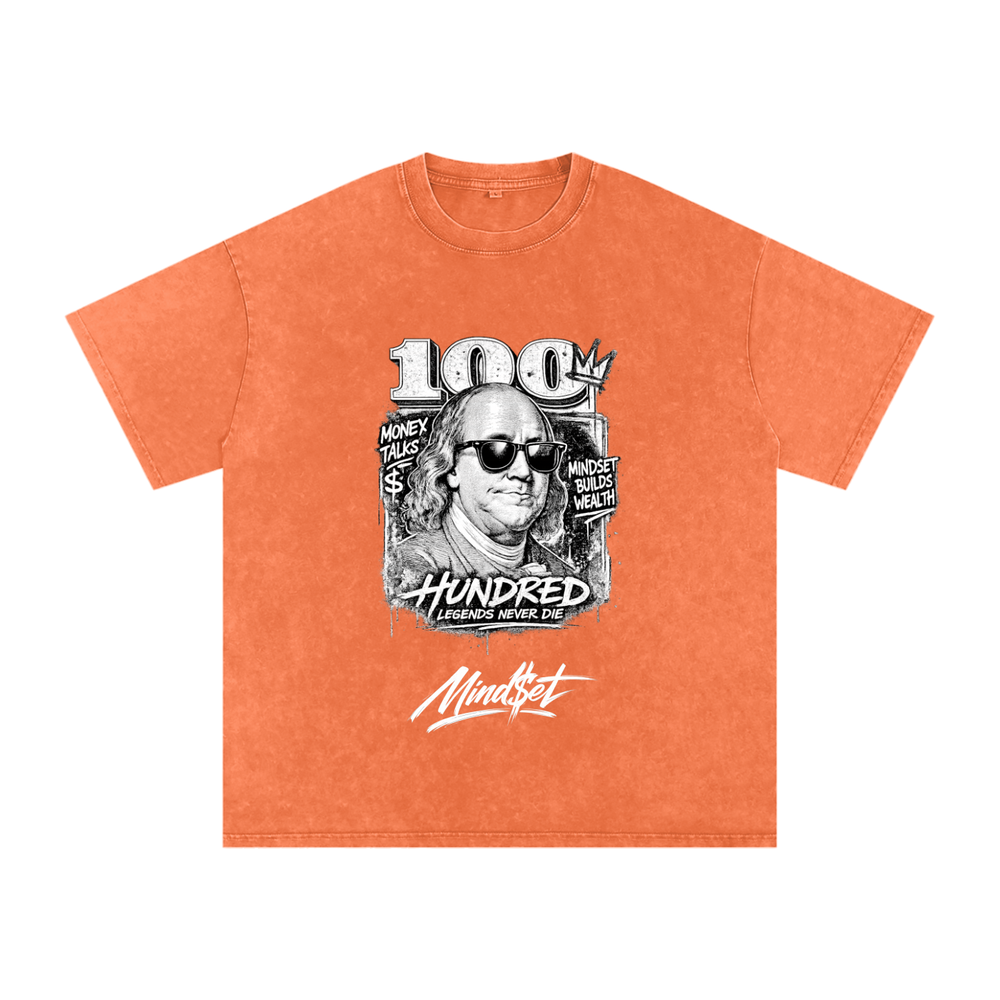 "Money Talks" Snow Washed Oversized 100% Cotton T-Shirt