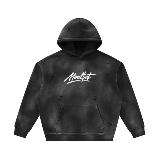 Mind$et Unisex Sunfade Frayed Fleece Hoodie